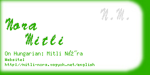 nora mitli business card